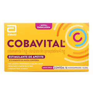 Cobavital 1mg + 4mg Comprimido Simples - Caixa com 16 Comprimidos